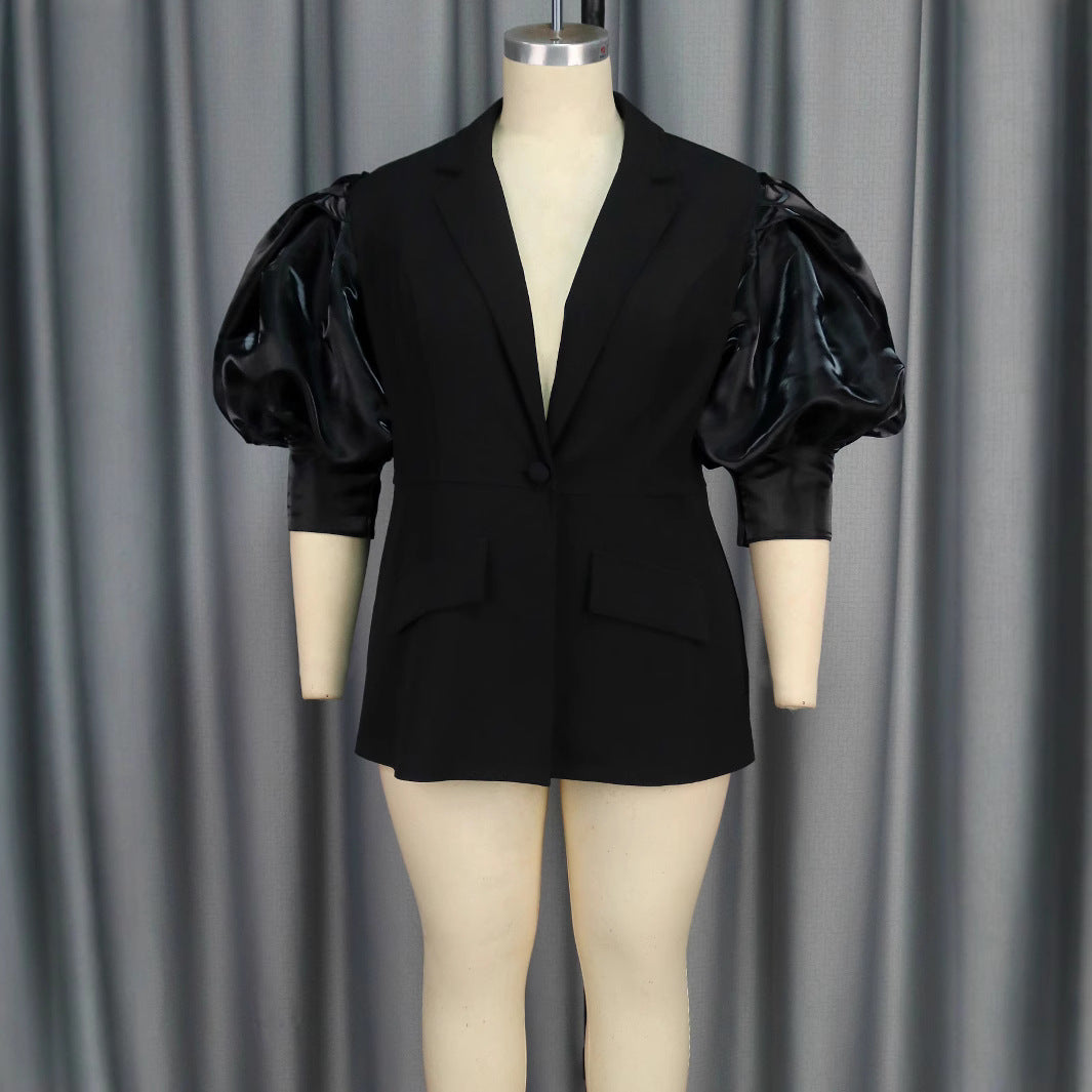 Damen Blazer mit voluminösen Puffärmeln Drune