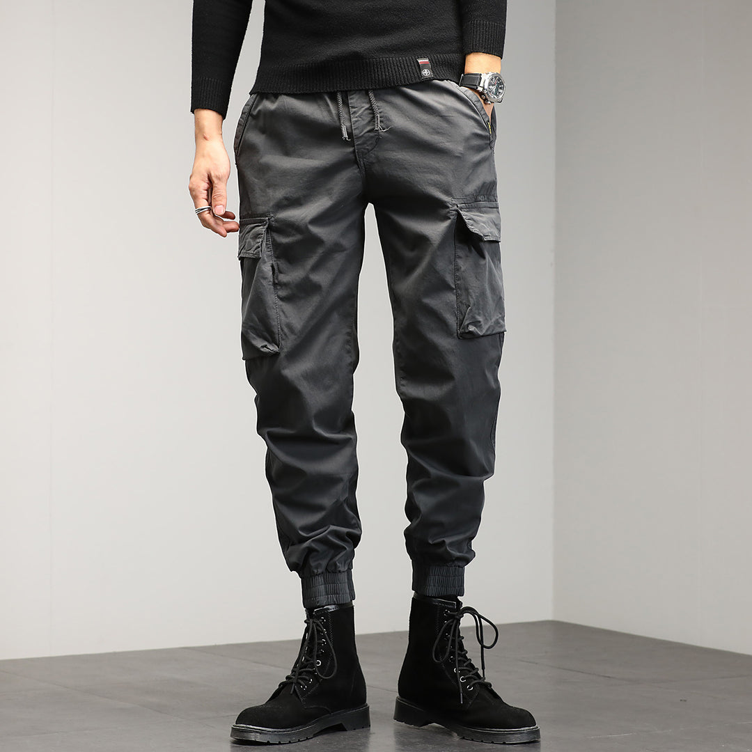 Herren Cargo-Joggerhose mit multifunktionalen Cargotaschen und elastischem Saum Drune