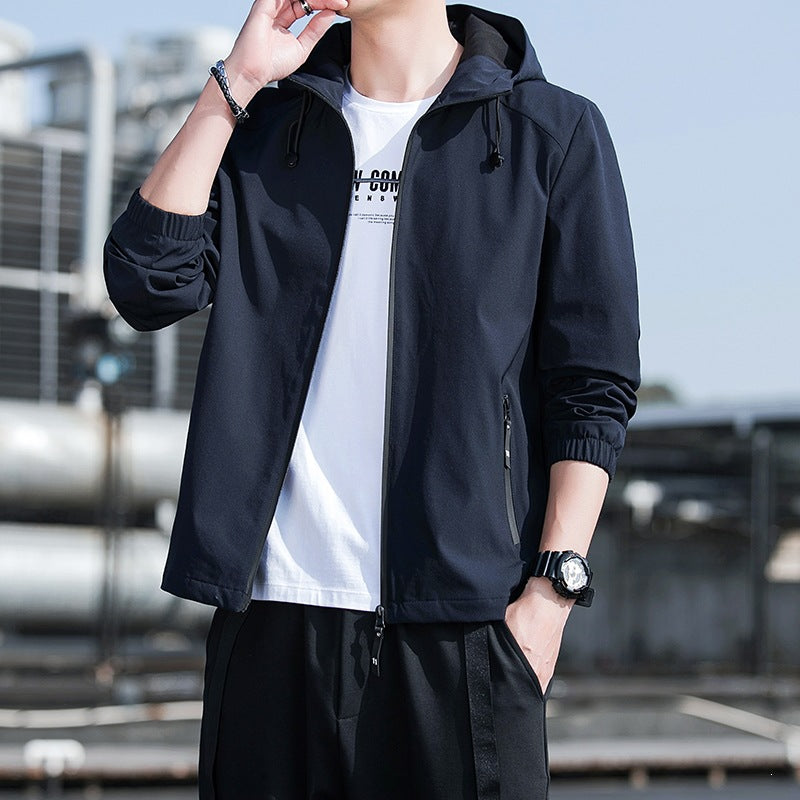 Herren Leichte Sportjacke mit Kapuze Drune