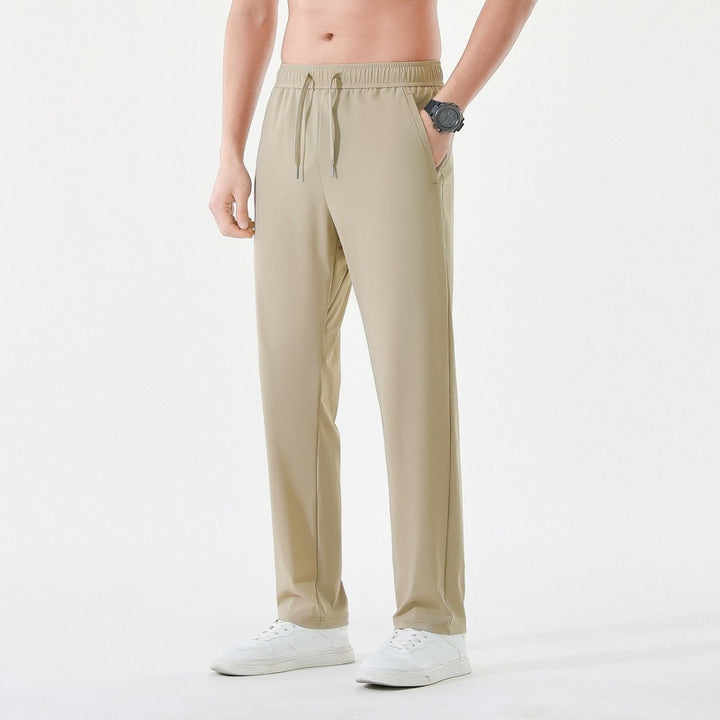 Herren Relaxed-Performance-Freizeithose mit elastischem Tunnelzug, schnell trocknendem Stretch & geradem Bein Drune