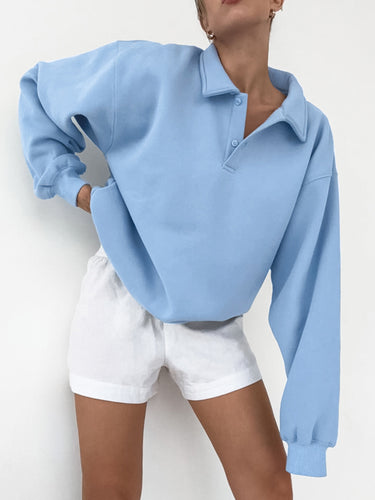 Damen Sportlicher Pullover mit hochwertigem Kragen und lässigem Schnitt Drune