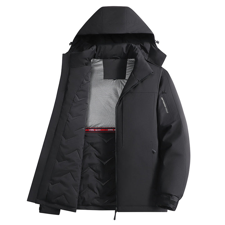 Herren Isolierte Kapuzen-Thermojacke im technischen Outdoorstil Drune
