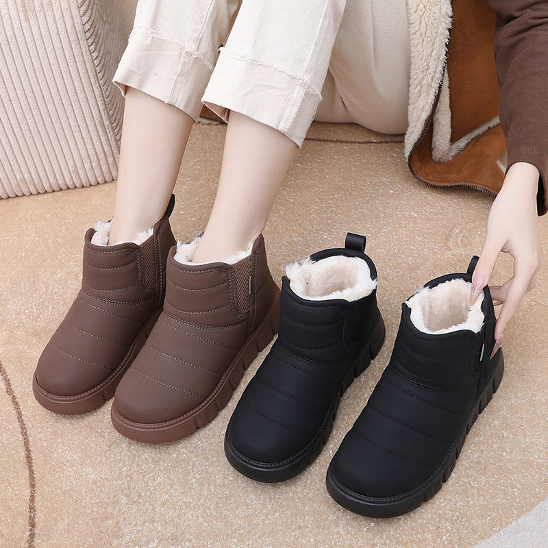Damen Warme und gepolsterte Winterstiefel Drune