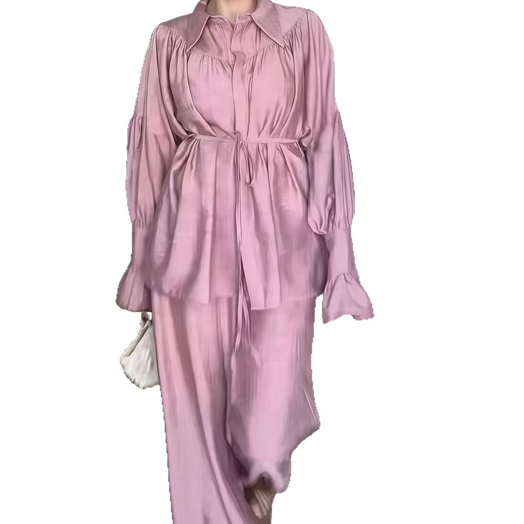 Damen Schicke Bluse und weite Hose im eleganten Look Drune