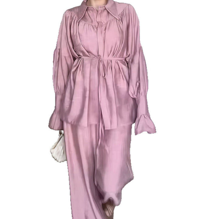 Damen Schicke Bluse und weite Hose im eleganten Look Drune