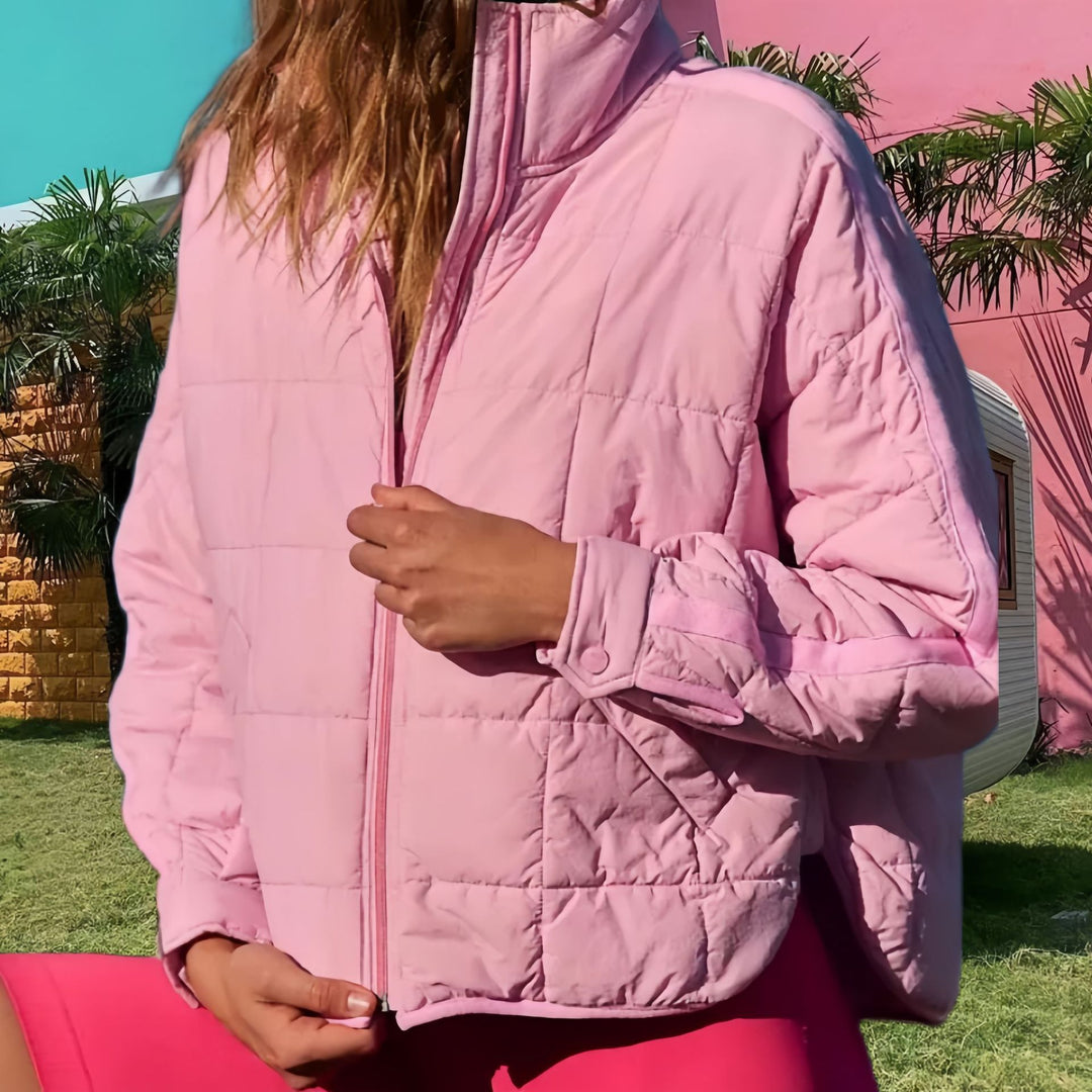 Damen Steppjacke mit hohem Kragen und praktischem Reißverschluss Drune