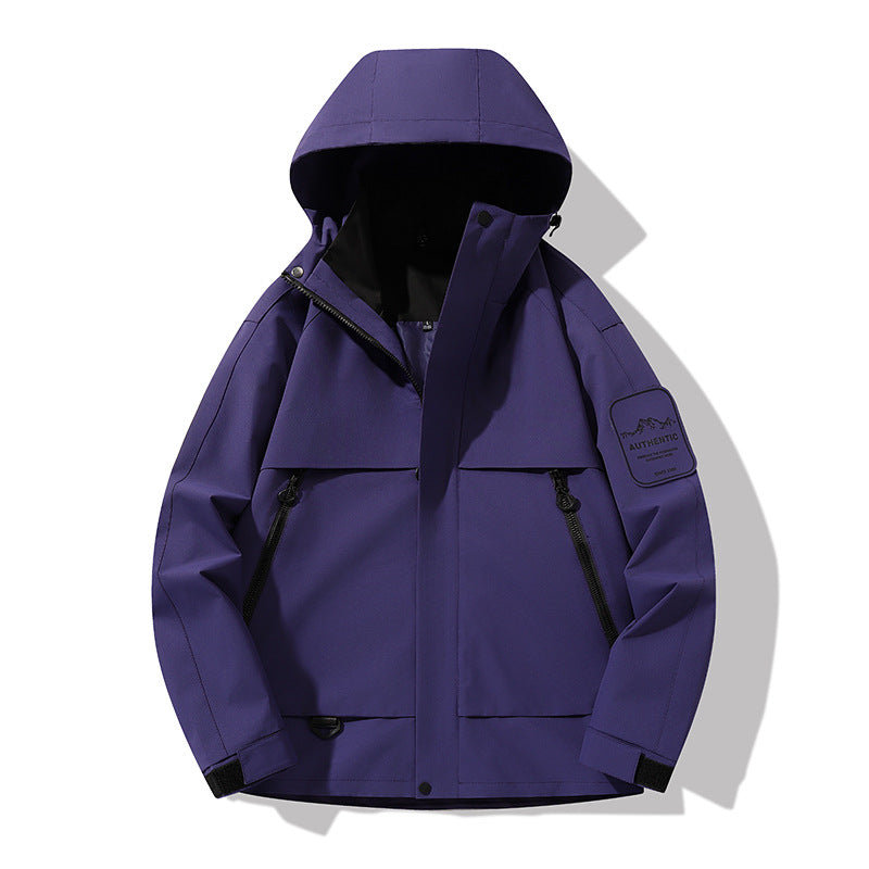 Herren multifunktionale Wasserfeste Softshell-Regenjacke mit abnehmbarer Fleece-Innenjacke Drune