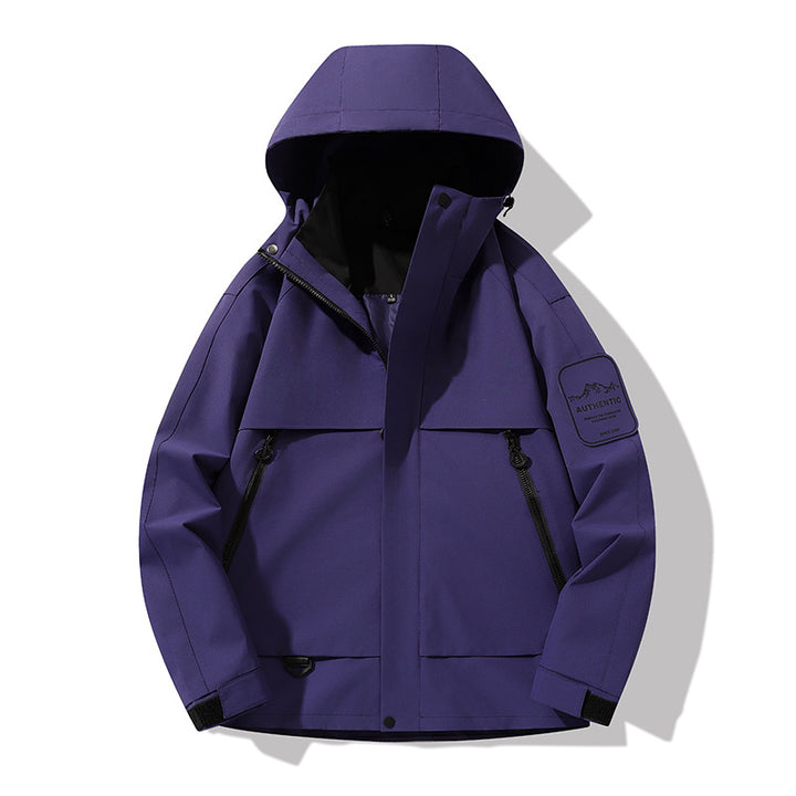 Herren multifunktionale Wasserfeste Softshell-Regenjacke mit abnehmbarer Fleece-Innenjacke Drune