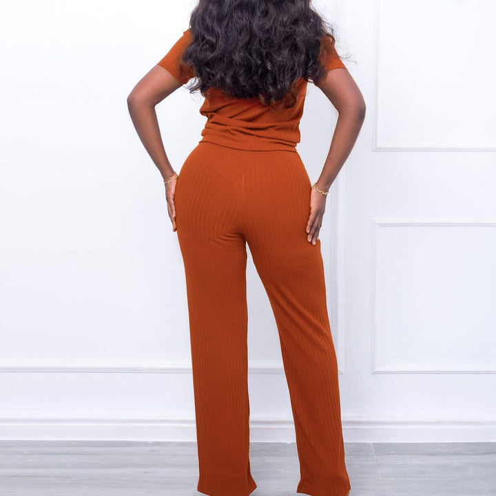 Damen Jumpsuit mit hoch geschnittenem Design und modischem Schlitz Drune