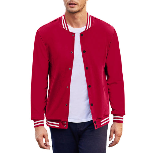 Herren Sportjacke mit kontrastierenden Bündchen und modernen Druckknöpfen Drune