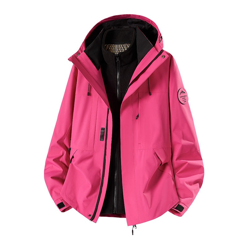Herren Wetterfeste technische Softshell‑Trekkingjacke mit Kapuze und isolierendem Inneneinsatz Drune