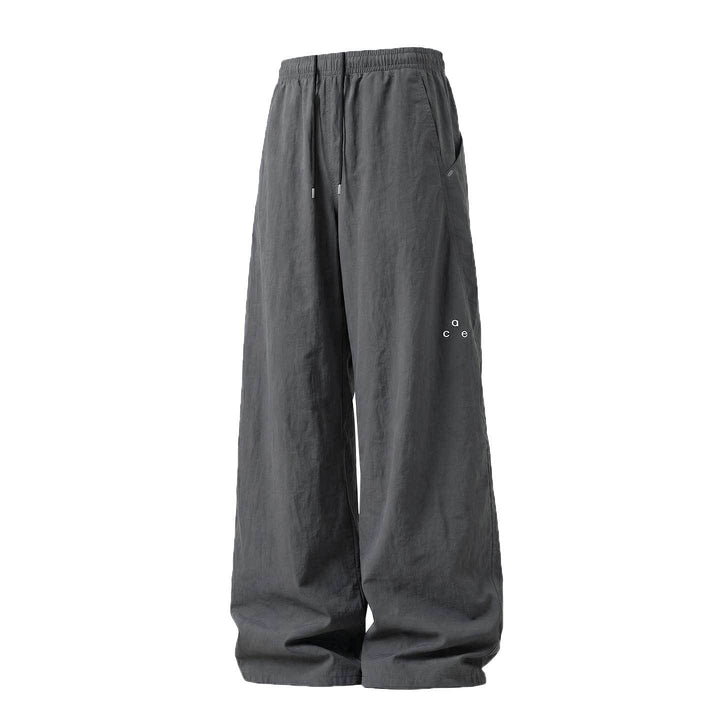 Unisex Weite Lässige Leinenmix-Hose mit Elastikbund, Tunnelzug und Seitentaschen Drune