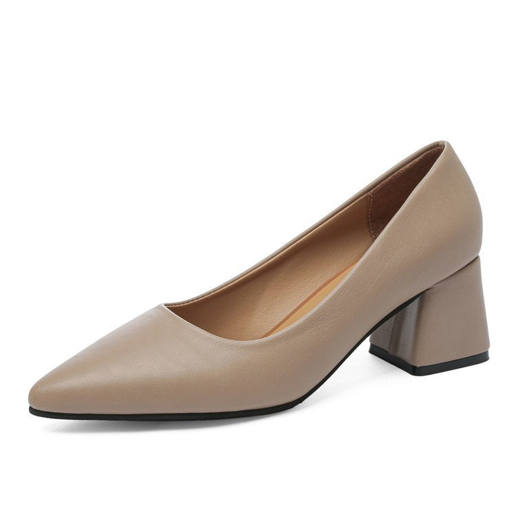 Damen elegante Blockabsatz-Pumps Drune