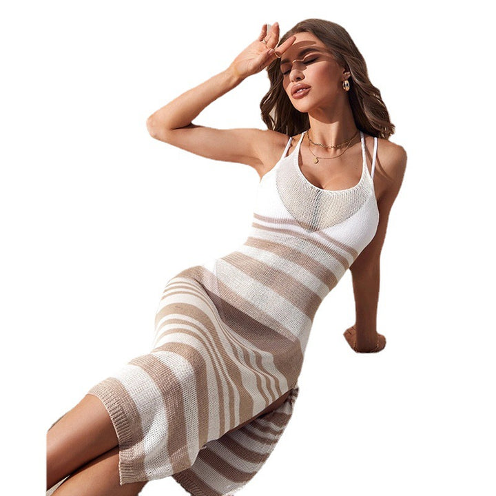 Damen Strickkleid mit seitlichen Schlitzen Drune