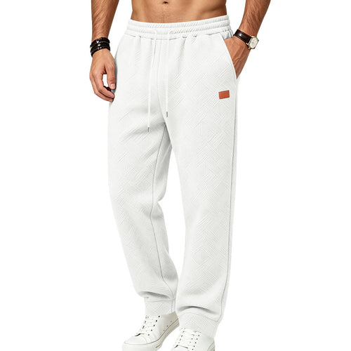 Herren Texturierte Jogginghose mit elastischem Bund und Kordelzug Drune
