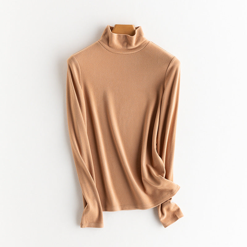 Damen Feines Langarmshirt mit Stehkragen aus Stretch‑Jersey, figurnahe Silhouette Drune