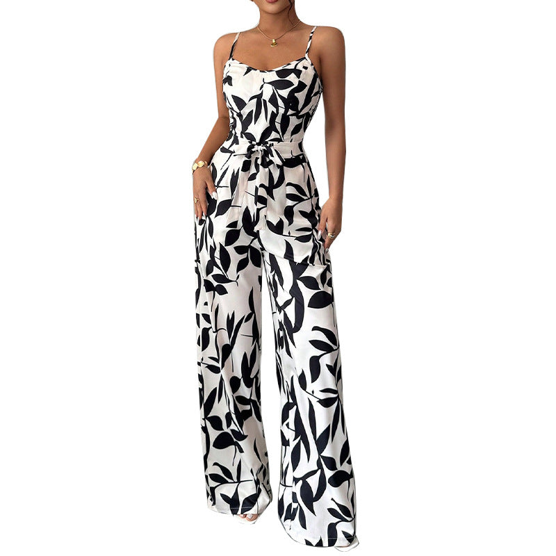 Damen Elegante und florale Jumpsuit Drune