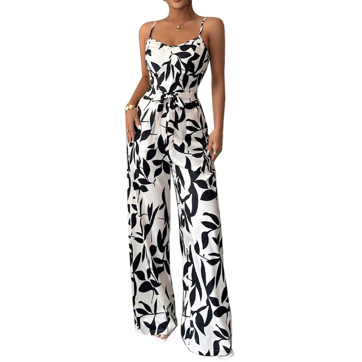 Damen Elegante und florale Jumpsuit Drune