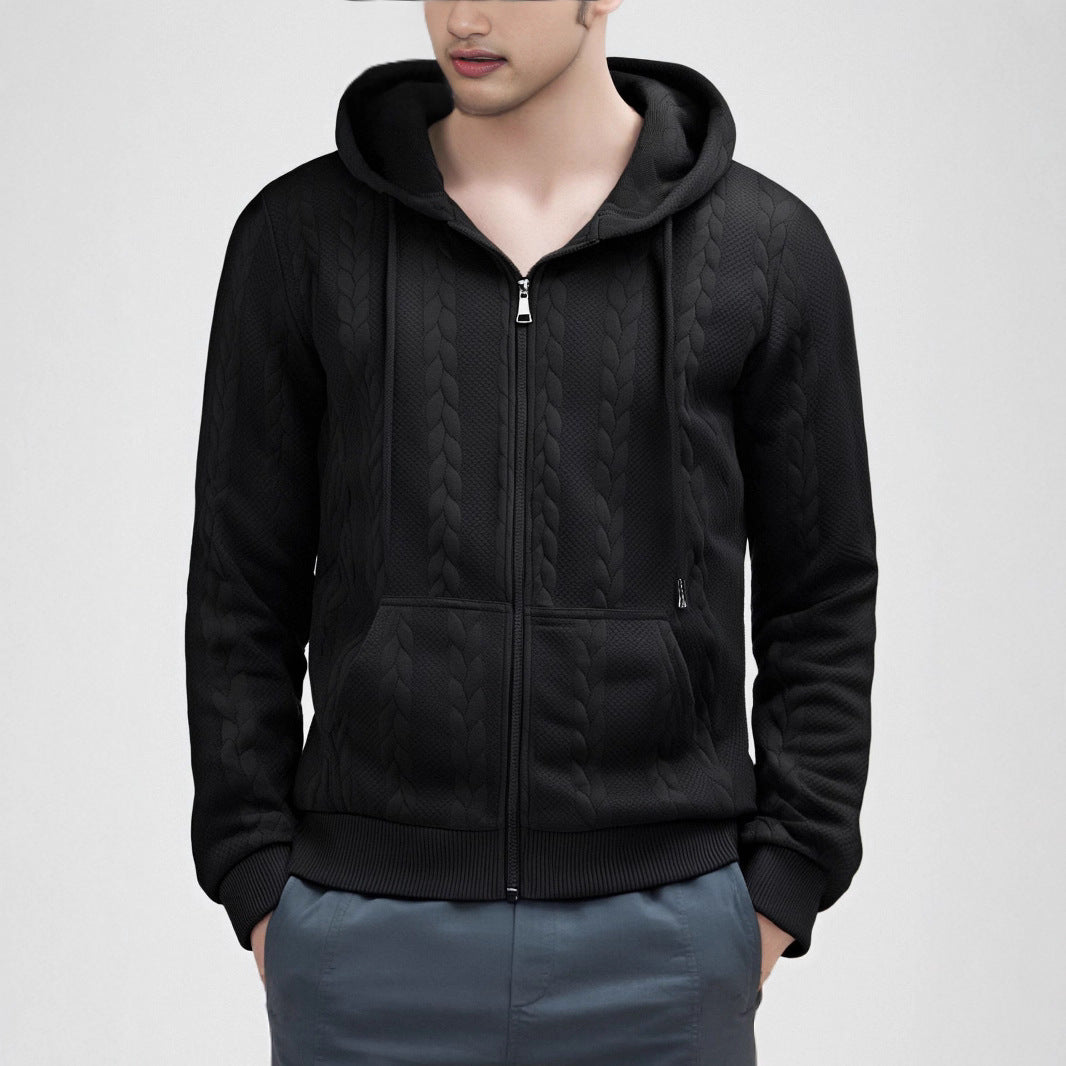 Herren Strickjacke mit Kapuze Drune
