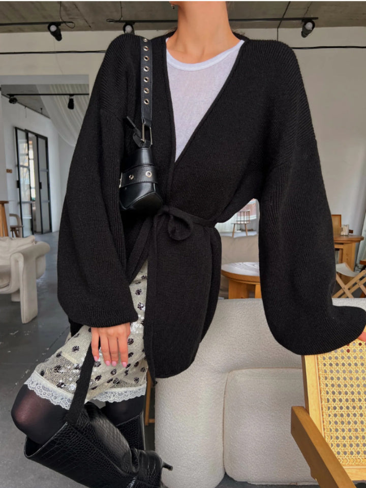 Damen Gemütlicher Oversized Strickcardigan Drune