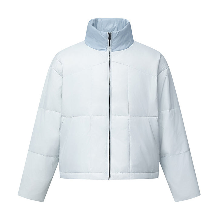 Unisex Boxy-Pufferjacke mit Stehkragen in Kontrastoptik und quadratischer Steppung Drune