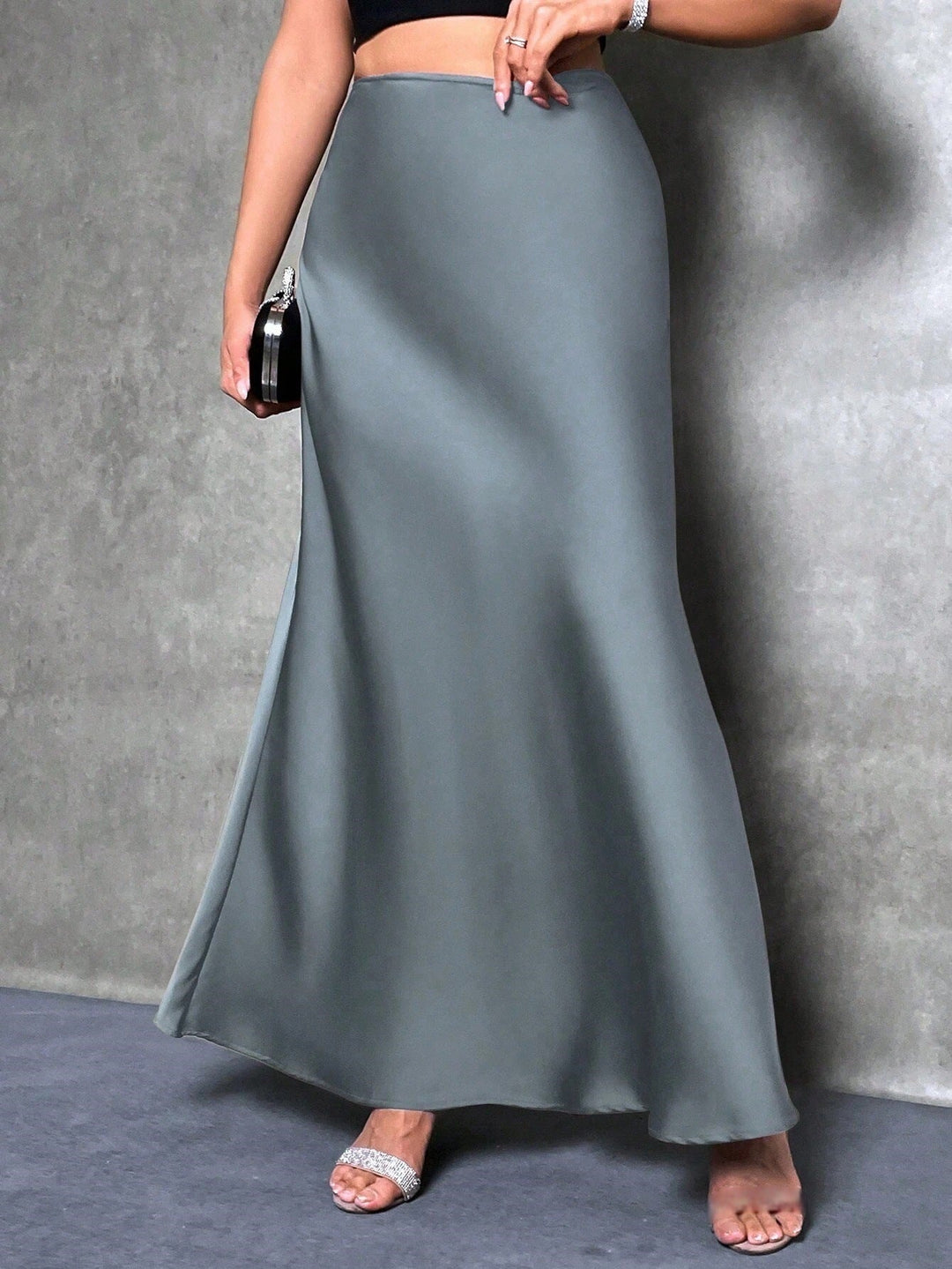 Damen Maxirock mit fließendem Schnitt und elegantem Fall Drune