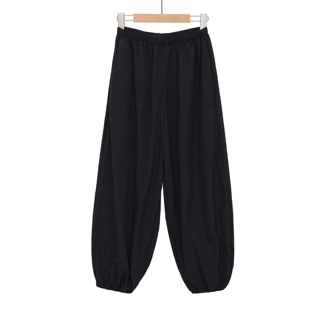 Damen Sportliche Sweatpants mit elastischem Bund und weiten Beinen Drune