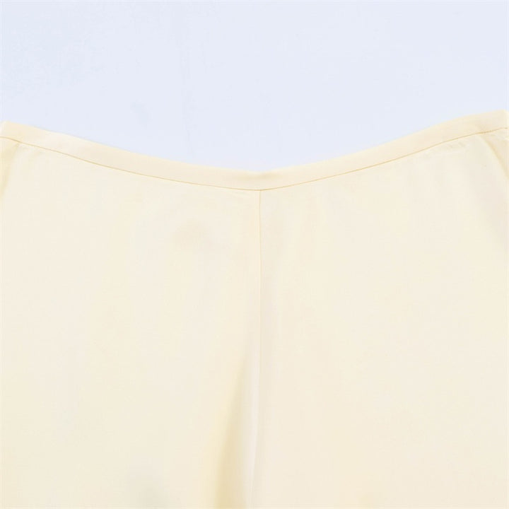 Damen elegante Palazzo-Hose mit zartem Spitzenbesatz Drune