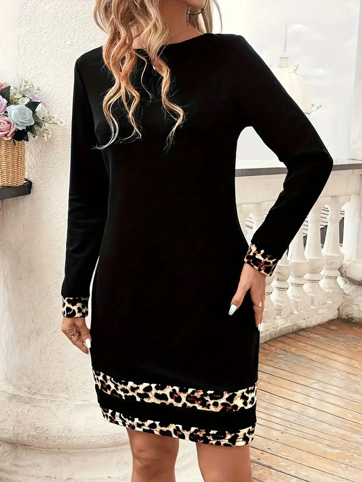 Damen Freizeitkleid mit Leopardenmuster Drune