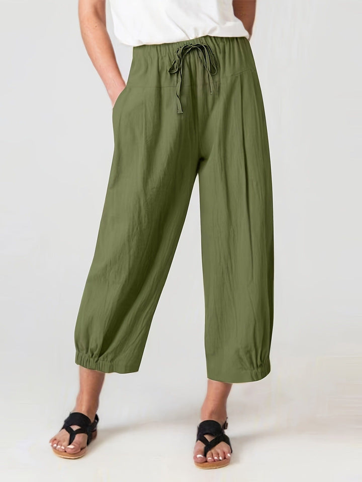 Damen Bequeme Sommerhose mit elastischem Bund Drune
