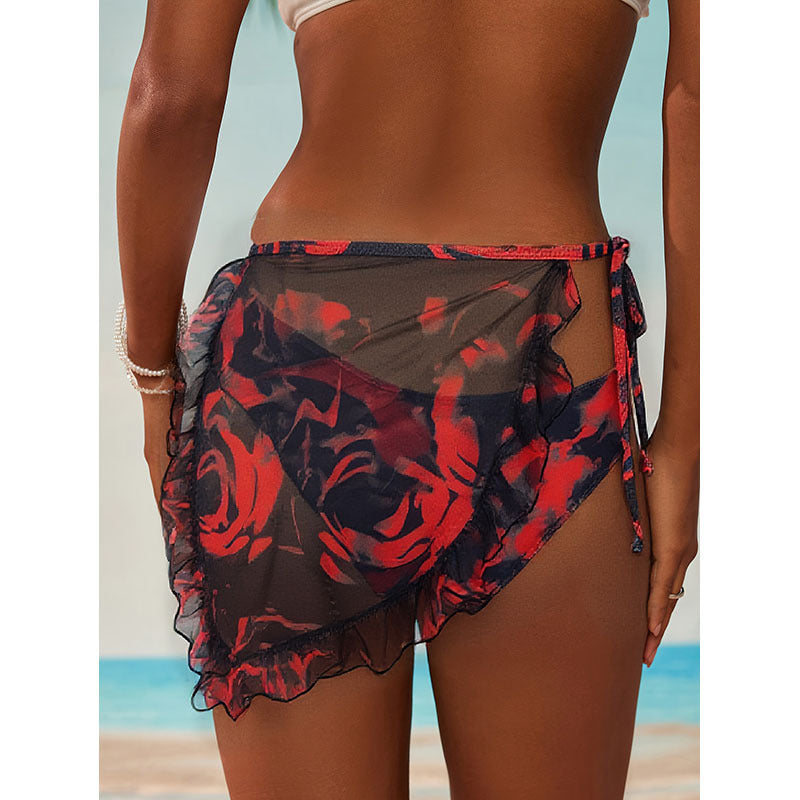 Damen Bandeau-Bikini mit asymmetrischem Design und Rüschendetails Drune