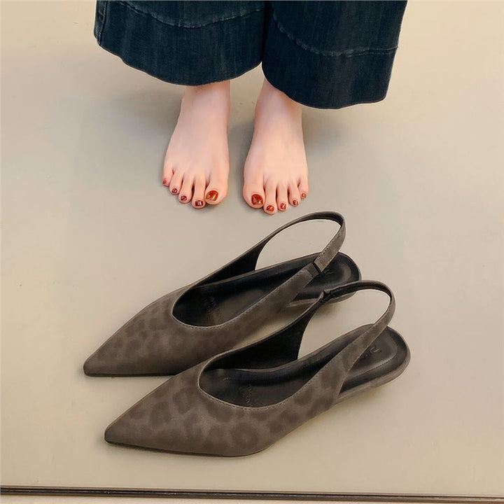 Damen Minimalistische spitz zulaufende Slingback‑Ballerinas aus Softlederoptik mit gepolstertem Fußbett Drune