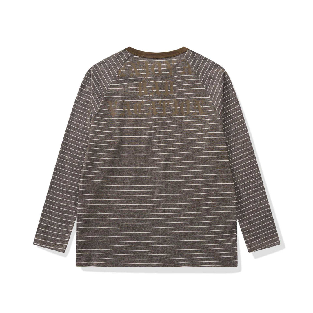 Herren Longsleeve-Henley mit Raglanärmeln und Knopfleiste Drune