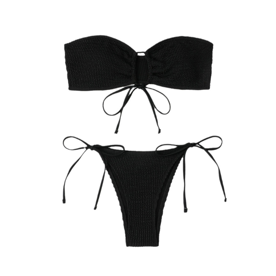 Damen Bandeau-Bikini mit verspieltem Bindeknoten Drune
