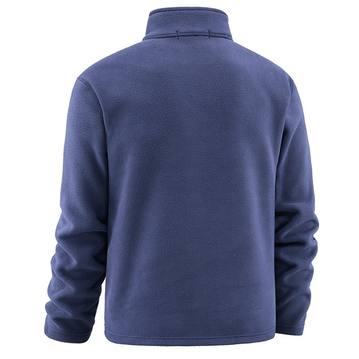 Herren Fleece-Pullover mit Troyer-Kragen und halbem Reißverschluss aus weichem Microfleece Drune