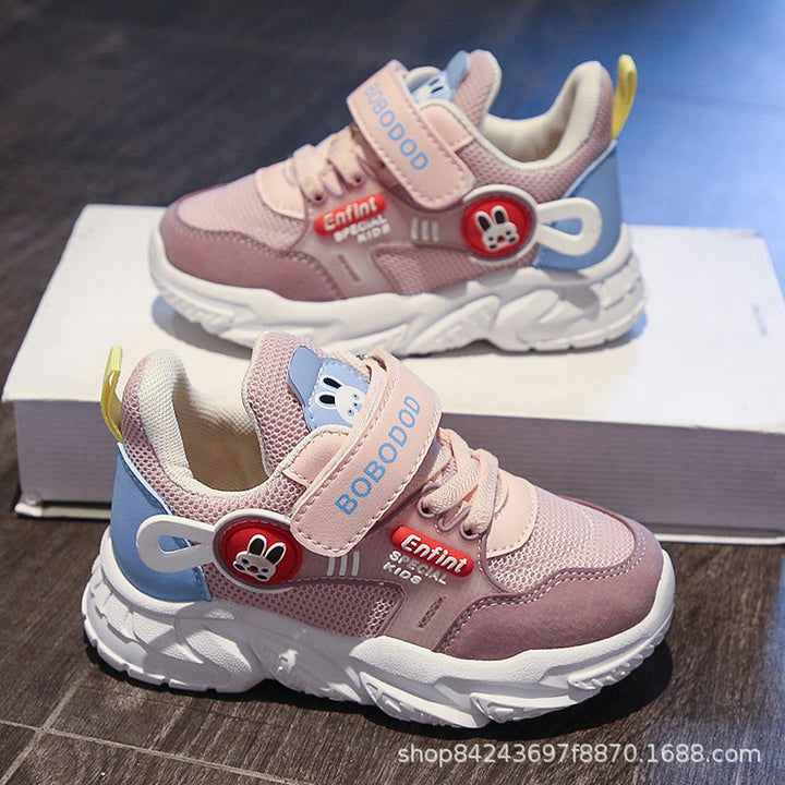 Damen Sportliche Kindersneaker mit praktischen Klettverschlüssen und niedlichen Applikationen Drune