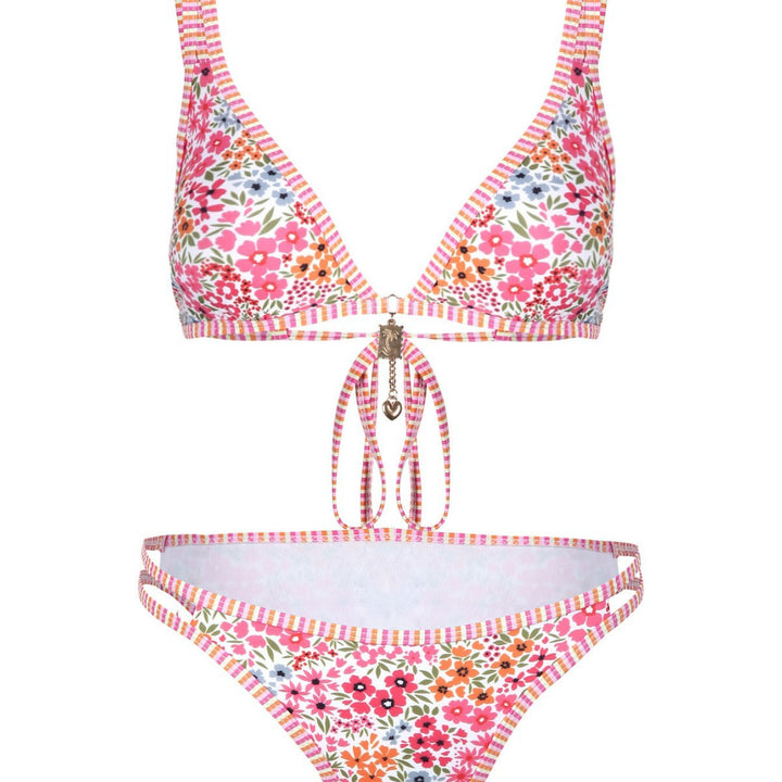 Damen Bikini-Set mit floralem Muster und verstellbaren Trägern Drune