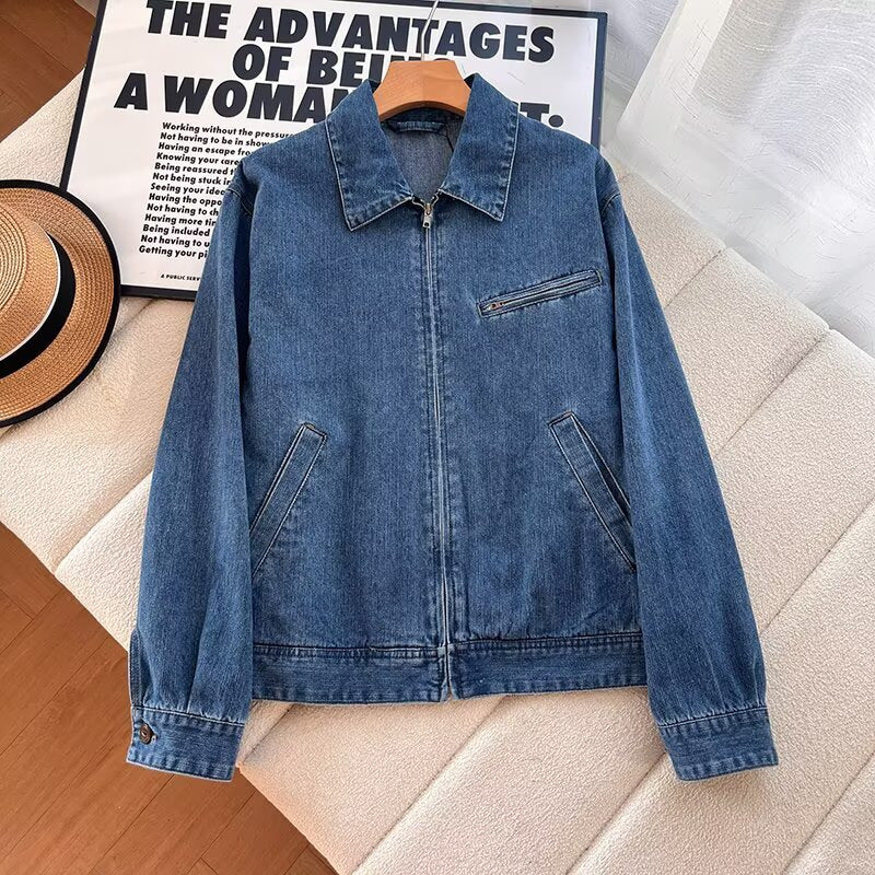 Damen Modische Übergangsjacke mit Reißverschluss und praktischen Taschen Drune
