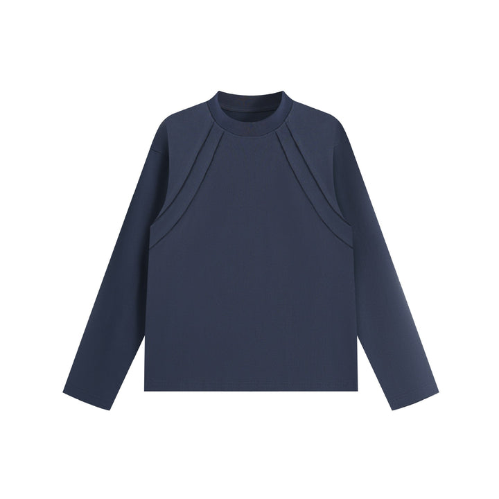 Unisex Oversize‑Sweatshirt mit dekorativer Lagenpasse und Rundhalsausschnitt Drune