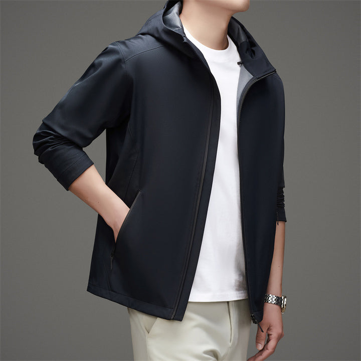 Herren Funktionsjacke mit modischem Schnitt und innovativem Kapuzendesign Drune
