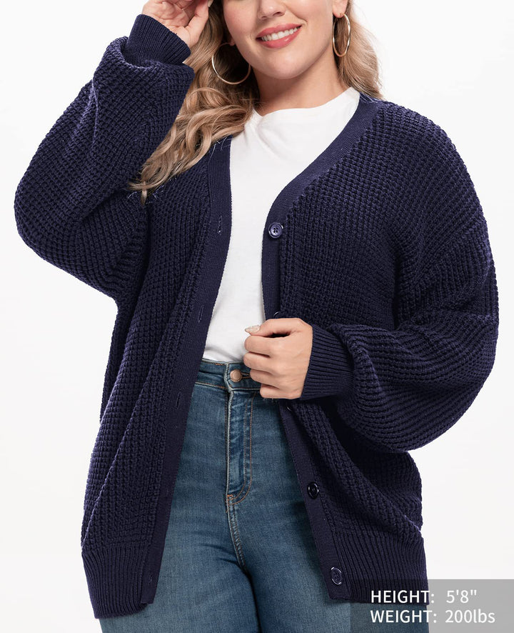 Damen Grobstrick Cardigan