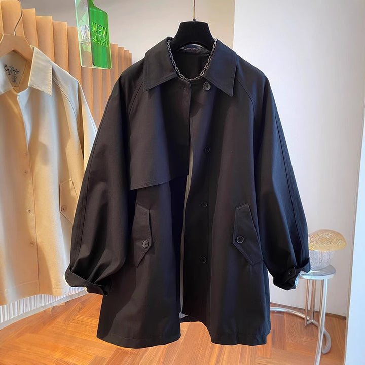 Damen Modische Übergangsjacke mit weitem Schnitt Drune