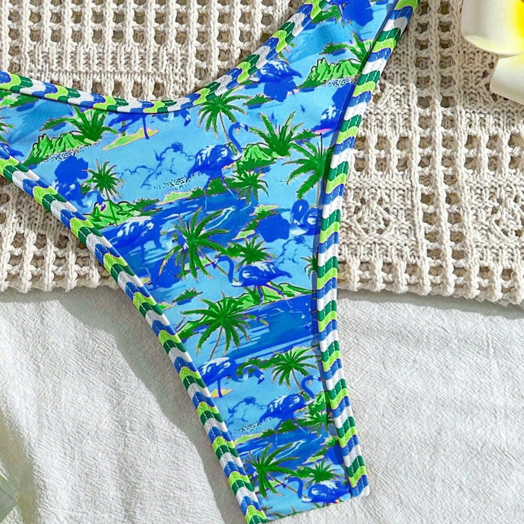 Damen Hochwertiger Triangel-Bikini mit maritimem Motiv Drune