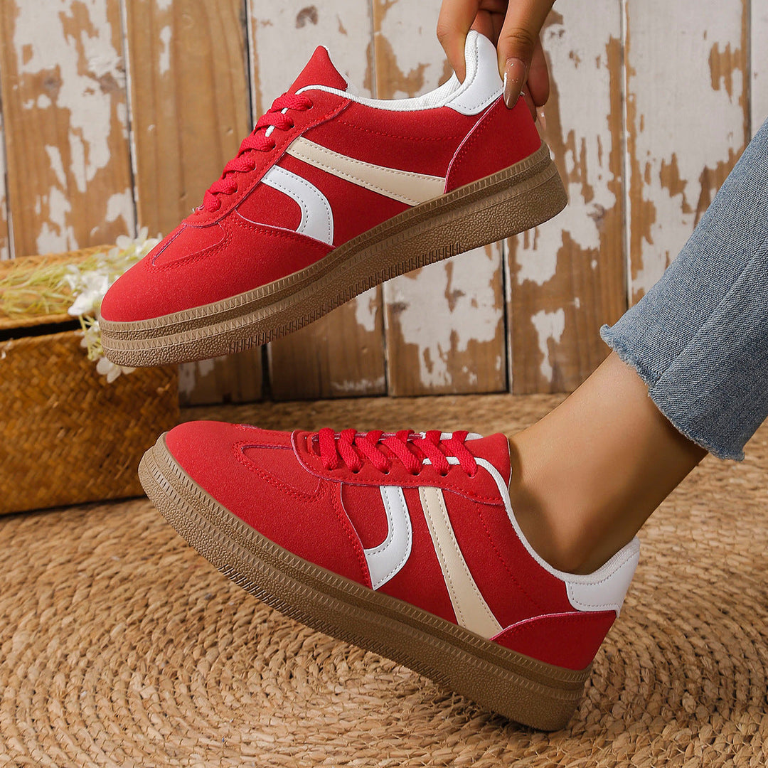 Damen Sneaker mit modischem Obermaterial und rutschfester Sohle Drune