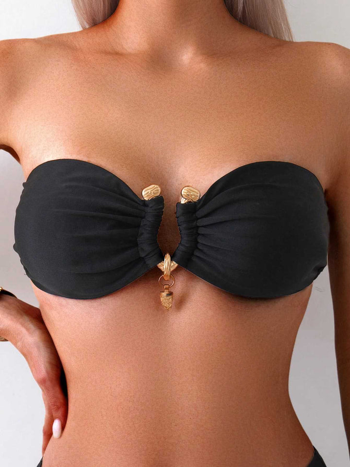 Damen Bandeau-Bikini mit eleganten Schmuckakzenten Drune