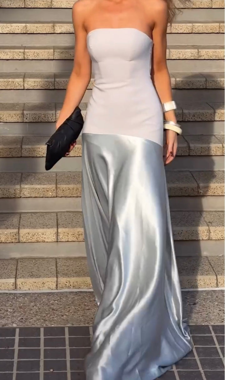 Damen Abendkleid mit eleganter Passform und schimmerndem Rock Drune