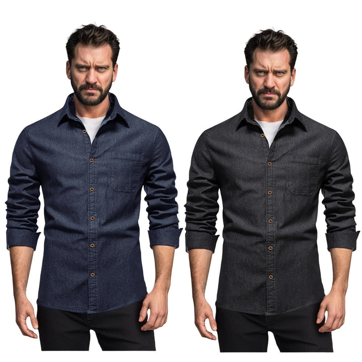 Herren Denim Hemd Drune