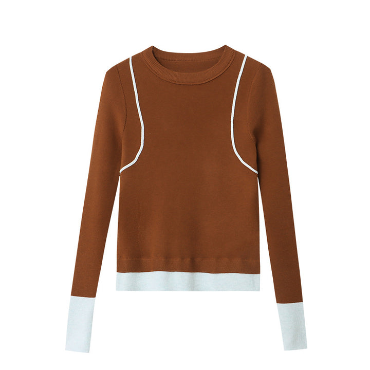 Damen Strickpullover mit modischem Design und Blickfang-Akzenten Drune