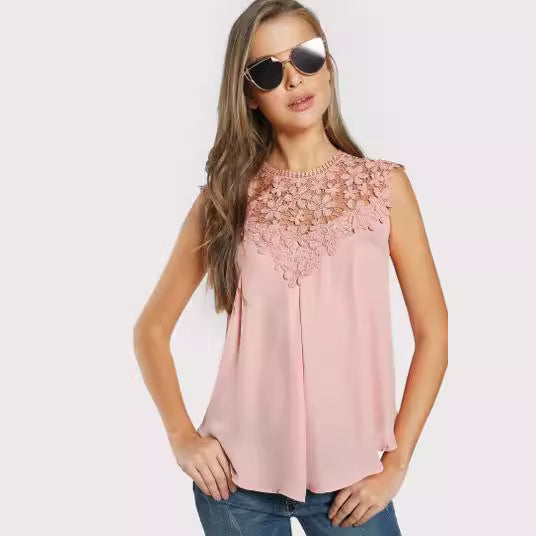 Damen Bluse mit floralen Stickereien und fließendem Schnitt Drune