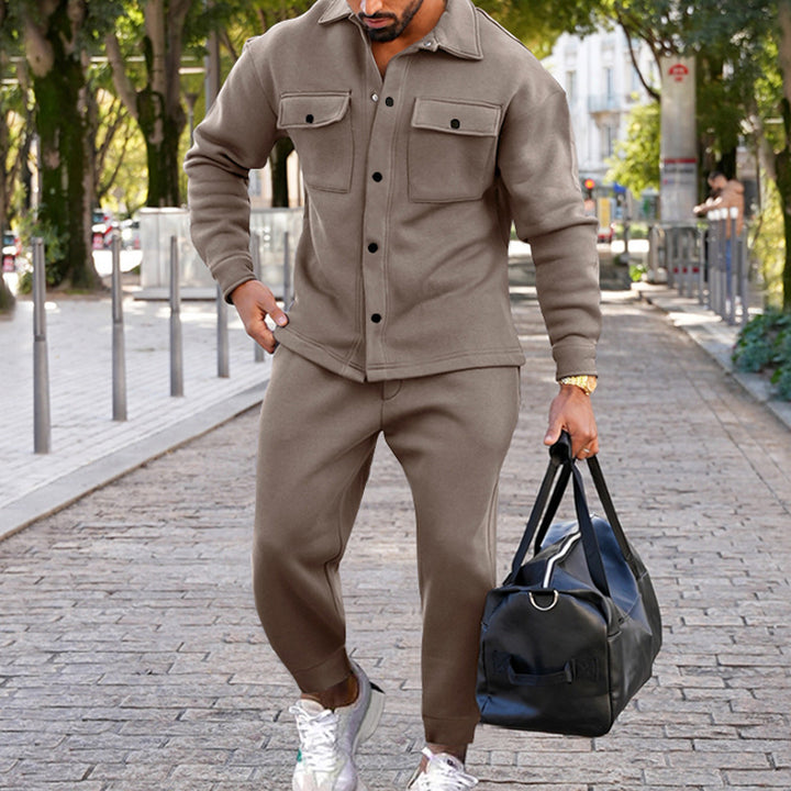 Herren Freizeitjacke mit aufgesetzten Taschen und bequemen Bund Drune